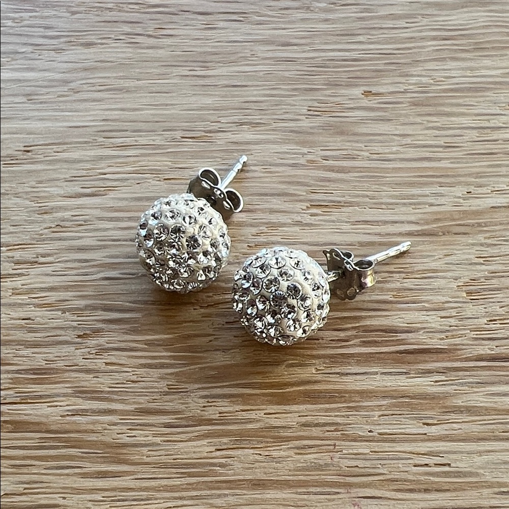 Crystal Ball Stud Earrings